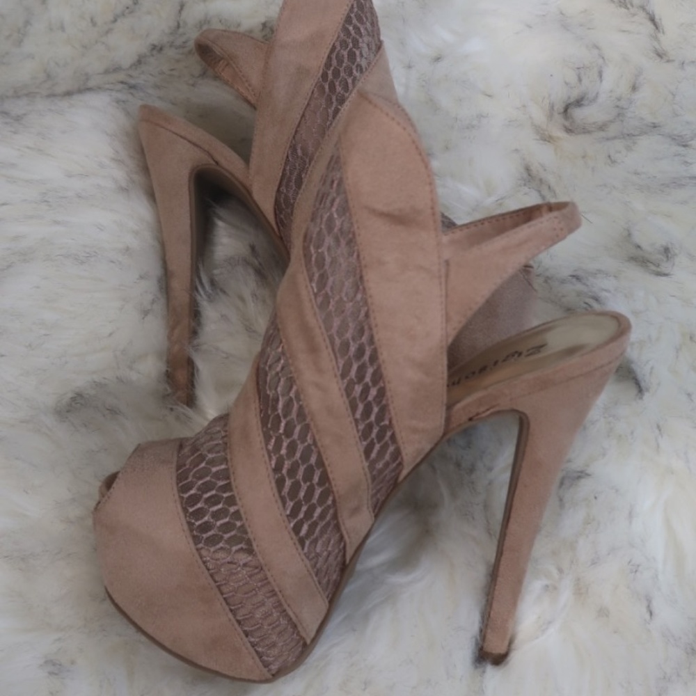 Zigi Girl Nude Stiletto Platform Shoes
